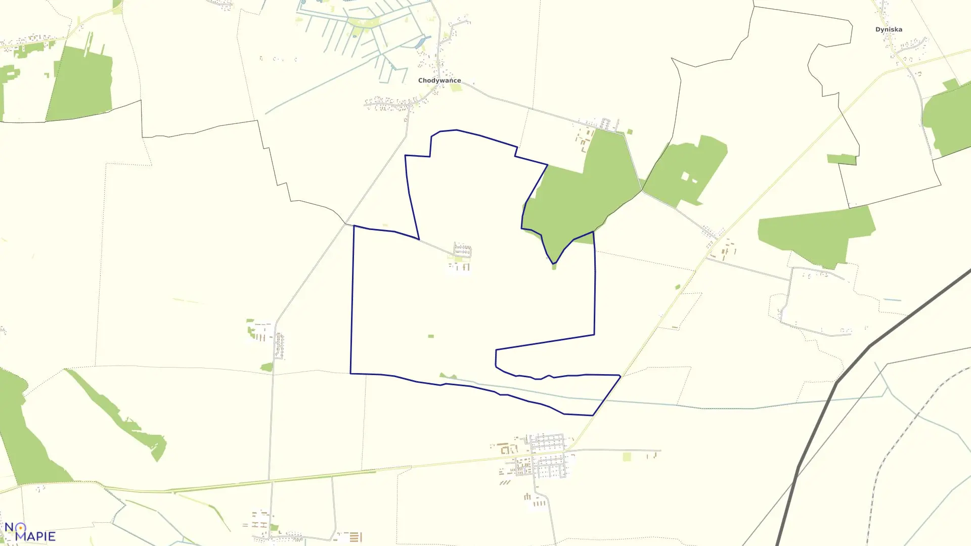 Mapa obrębu Nowosiółki Kardynalskie w gminie Lubycza Królewska